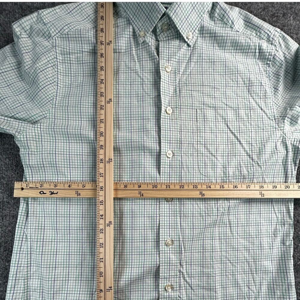 Vineyard Vines Slim Fit Murray Shirt Men's M Green Blue Plaid Cotton Button Down - Picture 5 of 8